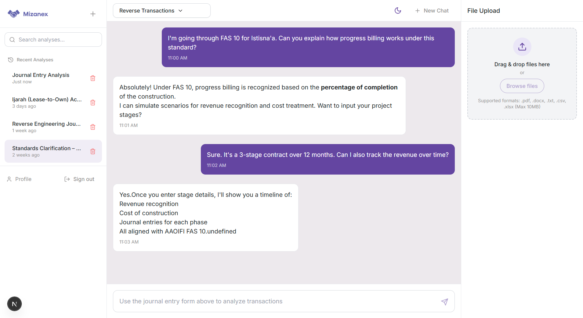 Islamic Finance AI Dashboard Screenshot